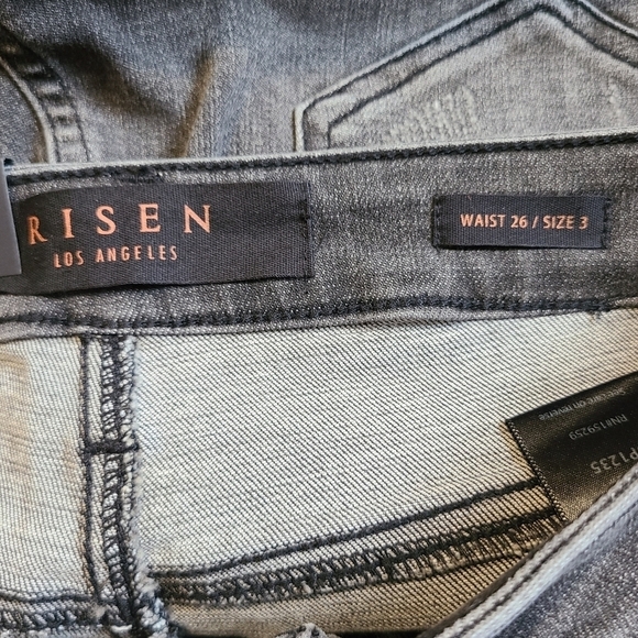 RISEN Mid Rise Frayed Cuff Ankle Straight Jeans - Picture 4 of 9